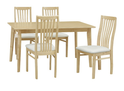 ダイニング5点セット サンズ 135×80cm 4人掛け 4名用 ダイニング テーブル 天然木 リビングテーブル ハイバック チェア チェアー 天然木 北欧(代引不可)