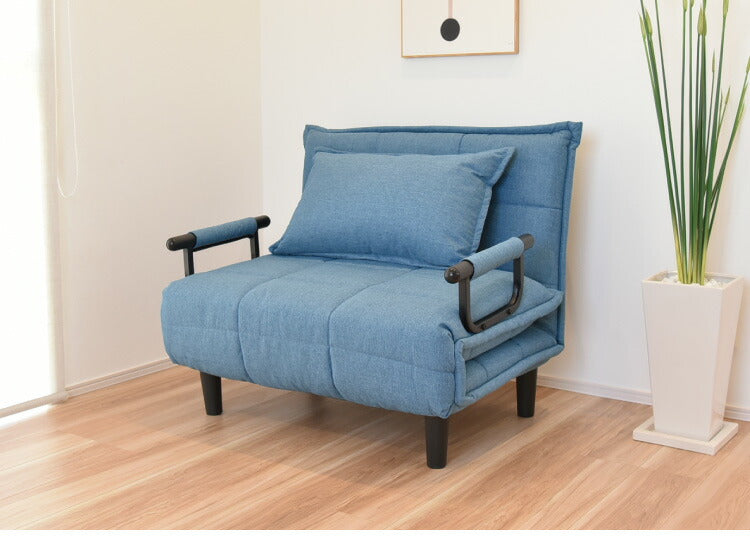 3つ折り ソファベッド ビータ4 クッション付 3WAY ソファーベッド 1人掛け リクライニングソファ 折り畳み 簡易ベッド カウチソファ カウチソファー ベッドソファ ベッドソファー 折りたたみソファー(代引不可)