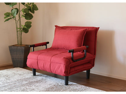 3つ折り ソファベッド ビータ4 クッション付 3WAY ソファーベッド 1人掛け リクライニングソファ 折り畳み 簡易ベッド カウチソファ カウチソファー ベッドソファ ベッドソファー 折りたたみソファー(代引不可)