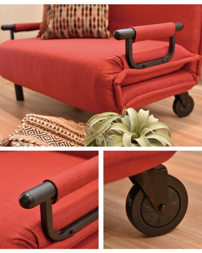 3つ折り キャスター付き ソファベッド ビータアクティブ2 クッション付 3WAY ソファーベッド 1人掛け リクライニングソファ 折り畳み 簡易ベッド カウチソファ カウチソファー ベッドソファ(代引不可)