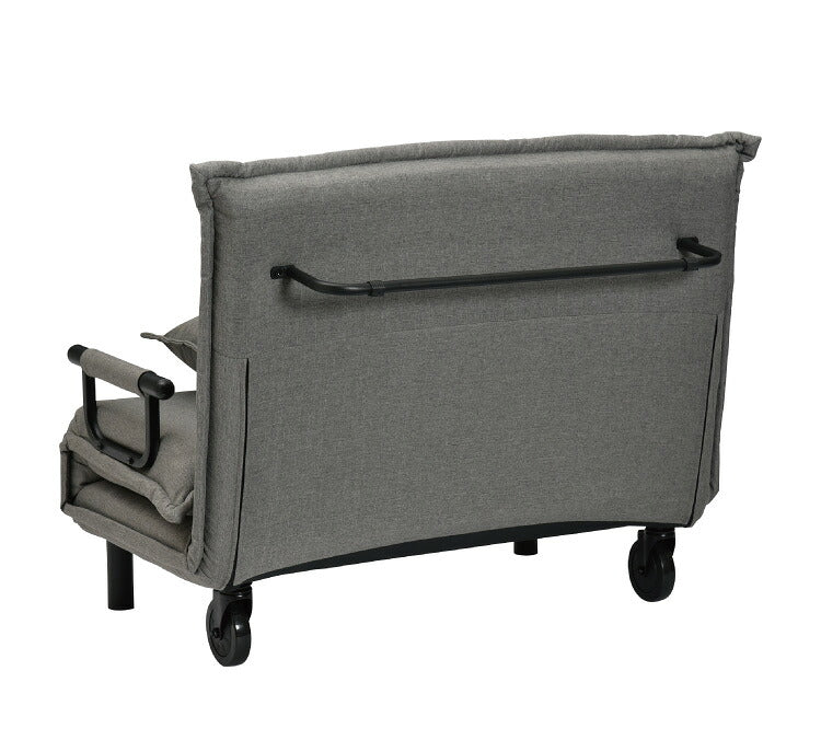 3つ折り キャスター付き ソファベッド ビータアクティブ2 クッション付 3WAY ソファーベッド 1人掛け リクライニングソファ 折り畳み 簡易ベッド カウチソファ カウチソファー ベッドソファ(代引不可)