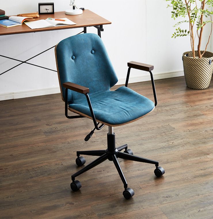 ホームチェア ガス圧チェア ファブリック スチール リモート 在宅 勤務 椅子 ブルー ブラウン グレー ブラック ブロンコ(代引不可)