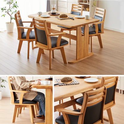 ダイニングチェア チェア PVC 回転 木製 椅子 リビング おしゃれ かわいい 北欧 コバ(代引不可)