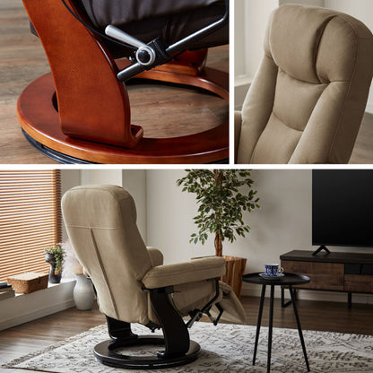 パーソナルチェア 無段階リクライニング オットマン 一体型 コンパクト リクライニングチェア リクライニング ニース ポーカー 椅子 ラウンジチェア リビング ダイニング おしゃれ 省スペース(代引不可)