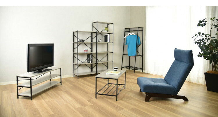 棚付き ローテーブル コンタ1 幅75cm ヴィンテージ調 コンクリート調 センターテーブル 収納棚付きコーヒーテーブル グレー ブラウン シェルフ 木目調(代引不可)