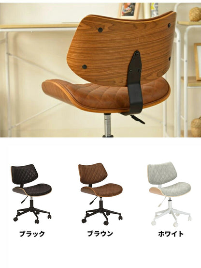 デスクチェア ホームチェア ガス圧チェア オフィスチェア 在宅勤務 昇降 リビング おしゃれ デニーロ かわいい モダン 木製 ガス圧チェア チェア リモート 仕事 木目 椅子(代引不可)