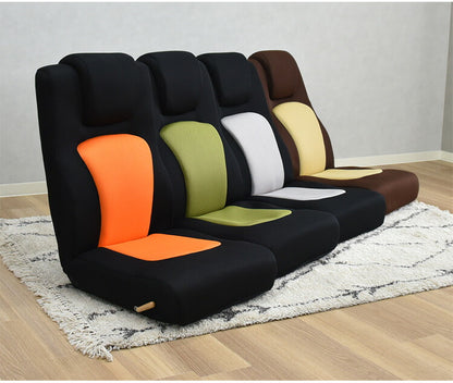 ゴロンリー 座椅子 レバー操作 一人用 座椅子 メッシュ リクライニングチェア ハイバック リクライニング ソファ ソファー リクライニングソファ 1人用ソファ おしゃれ(代引不可)