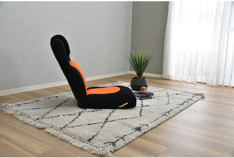 ゴロンリー 座椅子 レバー操作 一人用 座椅子 メッシュ リクライニングチェア ハイバック リクライニング ソファ ソファー リクライニングソファ 1人用ソファ おしゃれ(代引不可)