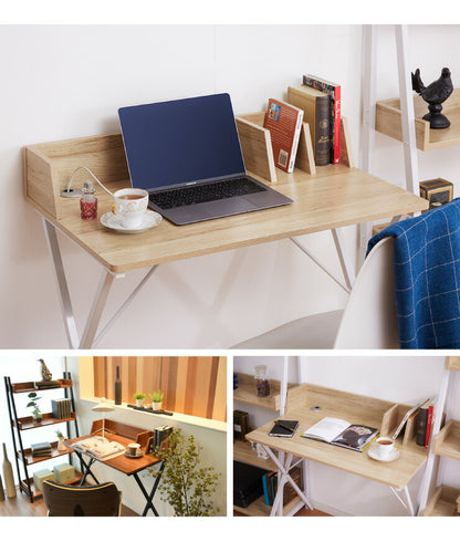 デスク 80cm幅 パソコンデスク 収納棚付き 木製 リモートワーク 在宅勤務 マーキュリー80 書斎 おしゃれ かわいい モダン ホワイト ブラック(代引不可)