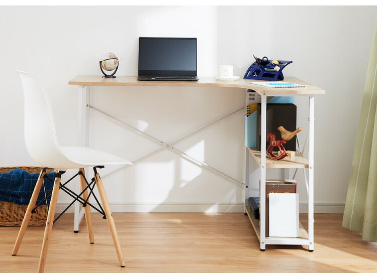 デスク 120cm幅 コーナーデスク L字デスク シンプル リモートワーク オフィス 仕事 在宅 勤務 書斎 ホワイト ブラック マーキュリー ガンマ L字 おしゃれ かわいい(代引不可)