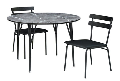 ダイニングテーブル 幅105cm 丸ダイニングテーブル 丸テーブル テーブル 4人 丸形 円形 スチール 4人掛け用 机 リビング おしゃれ 北欧 アンティーク ヴィンテージPCデスク リモート リモートワーク モダン 食卓 食卓テーブル スタイリッシュ(代引不可)