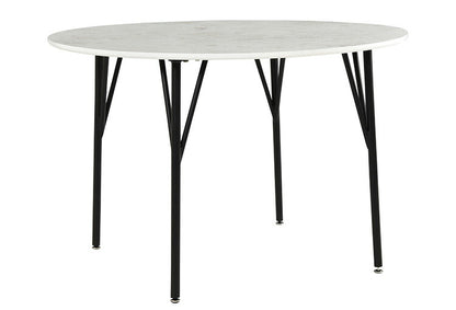 ダイニングテーブル 幅105cm 丸ダイニングテーブル 丸テーブル テーブル 4人 丸形 円形 スチール 4人掛け用 机 リビング おしゃれ 北欧 アンティーク ヴィンテージPCデスク リモート リモートワーク モダン 食卓 食卓テーブル スタイリッシュ(代引不可)