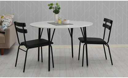 ダイニングテーブル 幅105cm 丸ダイニングテーブル 丸テーブル テーブル 4人 丸形 円形 スチール 4人掛け用 机 リビング おしゃれ 北欧 アンティーク ヴィンテージPCデスク リモート リモートワーク モダン 食卓 食卓テーブル スタイリッシュ(代引不可)