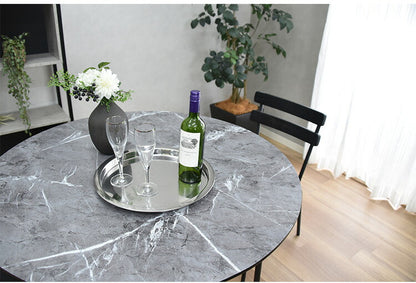 ダイニングテーブル 幅105cm 丸ダイニングテーブル 丸テーブル テーブル 4人 丸形 円形 スチール 4人掛け用 机 リビング おしゃれ 北欧 アンティーク ヴィンテージPCデスク リモート リモートワーク モダン 食卓 食卓テーブル スタイリッシュ(代引不可)