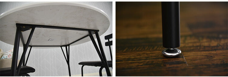 ダイニングテーブル 幅105cm 丸ダイニングテーブル 丸テーブル テーブル 4人 丸形 円形 スチール 4人掛け用 机 リビング おしゃれ 北欧 アンティーク ヴィンテージPCデスク リモート リモートワーク モダン 食卓 食卓テーブル スタイリッシュ(代引不可)