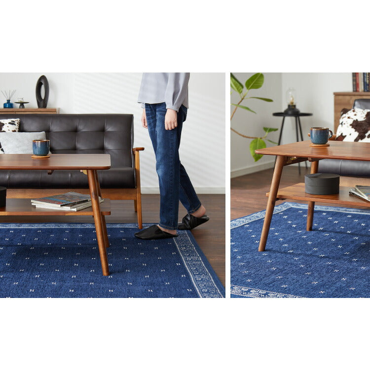 センターテーブル 幅90cm 高さ50cm ローテーブル アカシア テーブル 折りたたみ 棚板付き 折れ脚 木製 木目 サイドテーブル 収納 家具 コンパクト リビング テレワーク(代引不可)