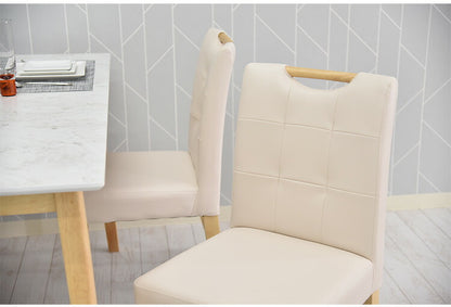 ダイニングチェア 2脚セット チェア 椅子 木製 PVC 2脚組 リビング おしゃれ 北欧 アンティーク ヴィンテージ モダン ナチュラル いす イス チェアー ダイニングチェアー(代引不可)