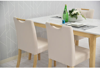 ダイニングテーブル 幅135cm テーブル 4人 大理石調 天然木 4人掛け用 机 リビング おしゃれ 北欧 アンティーク ヴィンテージ PCデスク リモート リモートワーク モダン(代引不可)