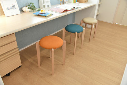 スツール 木製 2脚セット ファブリック 天然木 おしゃれ かわいい 北欧 インテリア チェア 椅子 シェル スタッキングスツール(代引不可)