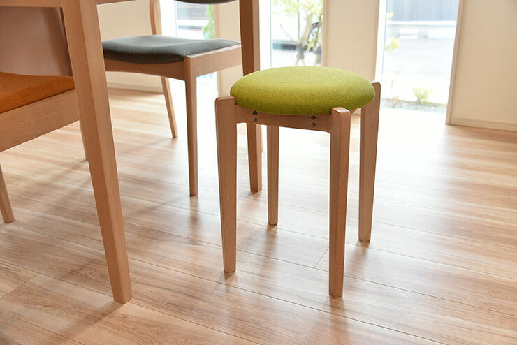 スツール 木製 2脚セット ファブリック 天然木 おしゃれ かわいい 北欧 インテリア チェア 椅子 シェル スタッキングスツール(代引不可)