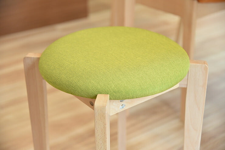 スツール 木製 2脚セット ファブリック 天然木 おしゃれ かわいい 北欧 インテリア チェア 椅子 シェル スタッキングスツール(代引不可)