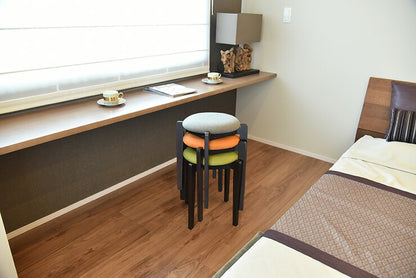 スツール 木製 2脚セット ファブリック 天然木 おしゃれ かわいい 北欧 インテリア チェア 椅子 シェル スタッキングスツール(代引不可)