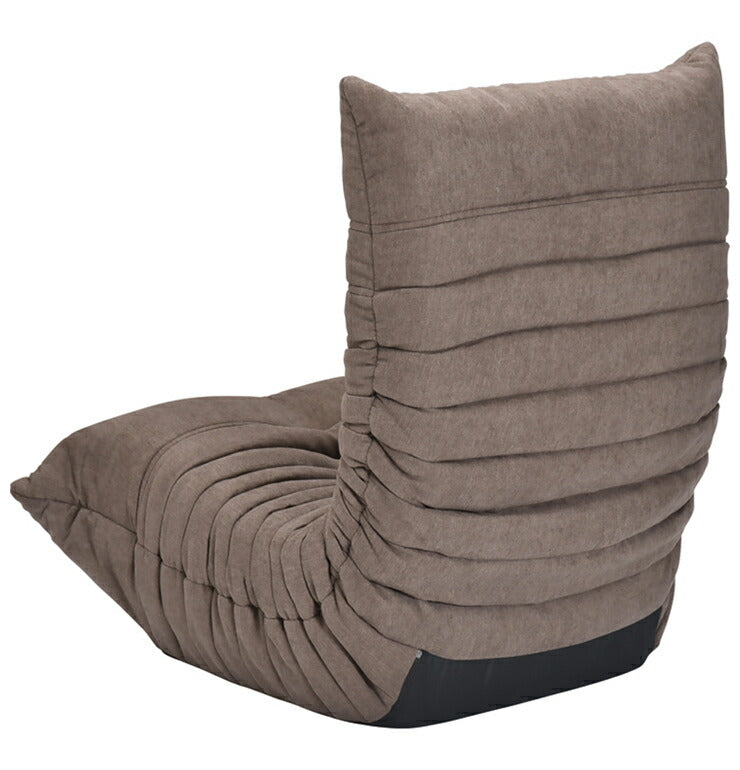 ソファ リクライニング 3段階 背もたれ折りたたみ式 ファブリック 1人掛け 座椅子 ブルコ1P ハイバック テレワーク コンパクト 寝れる ローソファー モダン 淡い フロアチェア 座椅子(代引不可)