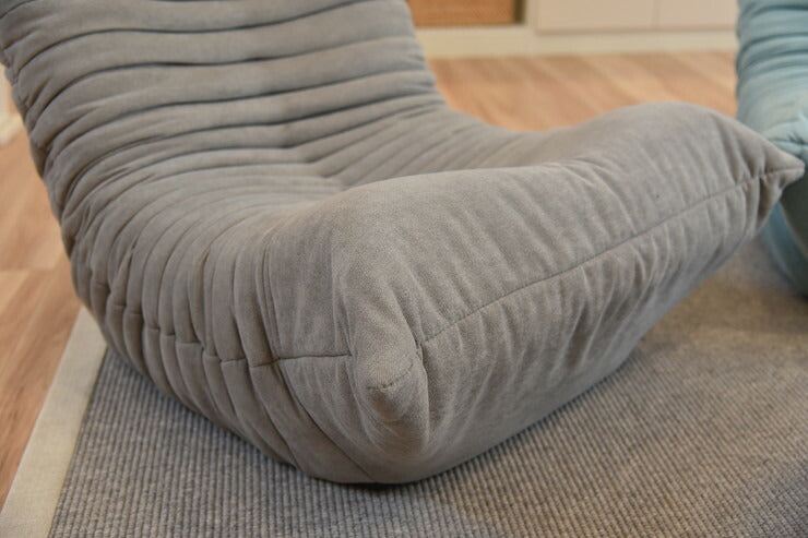 ソファ リクライニング 3段階 背もたれ折りたたみ式 ファブリック 2人掛け 座椅子 ブルコ2P ハイバック テレワーク コンパクト 寝れる ローソファー モダン 淡い フロアチェア 座椅子(代引不可)