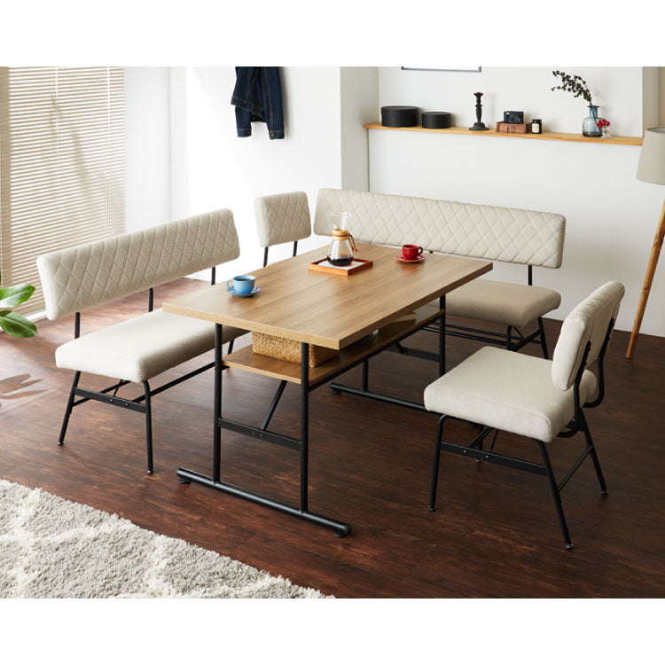 ダイニングベンチ 幅120cm 背もたれ付きダイニングベンチ 二人用 チェア ベンチ いす イス 椅子 木製ベンチ 背もたれ 屋内用ベンチ 背もたれ付き 食卓ベンチ(代引不可)