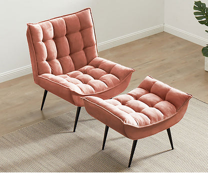 ソファ スタイリッシュソファ 1人掛け+オットマンセット ソファ 一人掛け ソファ パーソナルソファ パーソナルチェア オットマン スツール 北欧 おしゃれ ファブリック(代引不可)