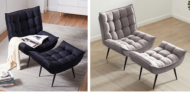 ソファ スタイリッシュソファ 1人掛け+オットマンセット ソファ 一人掛け ソファ パーソナルソファ パーソナルチェア オットマン スツール 北欧 おしゃれ ファブリック(代引不可)