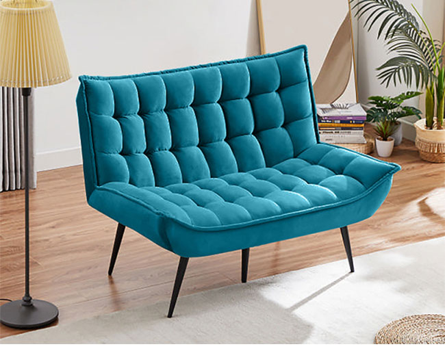 ソファ スタイリッシュソファ 2人掛け 肘付き 幅120cm ソファ かわいい 二人掛け ソファー 2人掛けソファ 二人掛けソファ 北欧 おしゃれ ファブリック(代引不可)