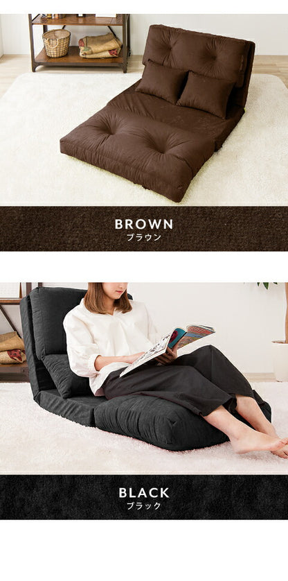 ソファ 3WAYソファーベッド 幅60cm ソファベッド 3way 座椅子 カウチ リクライニング スウェード クッション(代引不可)