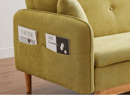 ソファベッド カジュアルソファベッド 収納ポケット付き 幅200cm 肘付き 肘掛け付き リクライニング ソファ 三人掛け ソファー 3人掛けソファ 三人掛けソファ 北欧 おしゃれ ファブリック(代引不可)