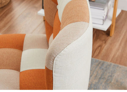 ソファ パッチワークソファ 1人掛け 肘無し 幅63cm ソファ 一人掛け ソファ パーソナルソファ パーソナルチェア 北欧 おしゃれ ナチュラル ファブリック(代引不可)