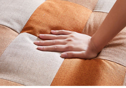 ソファ パッチワークソファ 1人掛け 肘無し 幅63cm ソファ 一人掛け ソファ パーソナルソファ パーソナルチェア 北欧 おしゃれ ナチュラル ファブリック(代引不可)