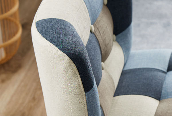 ソファ パッチワークソファ 2人掛け 肘無し 幅119cm ソファ 二人掛け ソファー 2人掛けソファ 二人掛けソファ 北欧 おしゃれ ナチュラル ファブリック(代引不可)