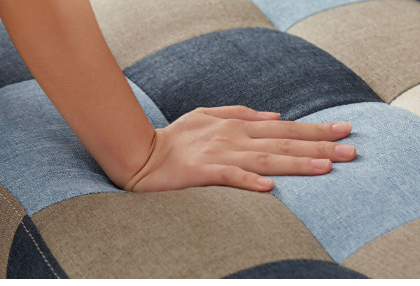 ソファ パッチワークソファ 2人掛け 肘無し 幅119cm ソファ 二人掛け ソファー 2人掛けソファ 二人掛けソファ 北欧 おしゃれ ナチュラル ファブリック(代引不可)