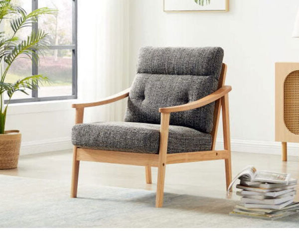 ソファ 木肘ソファ 1人掛け 肘付き 幅68cm ソファ 座面にポケットコイル使用 天然木フレーム 一人掛け ソファ パーソナルソファ パーソナルチェア 北欧 おしゃれ ナチュラル ファブリック(代引不可)