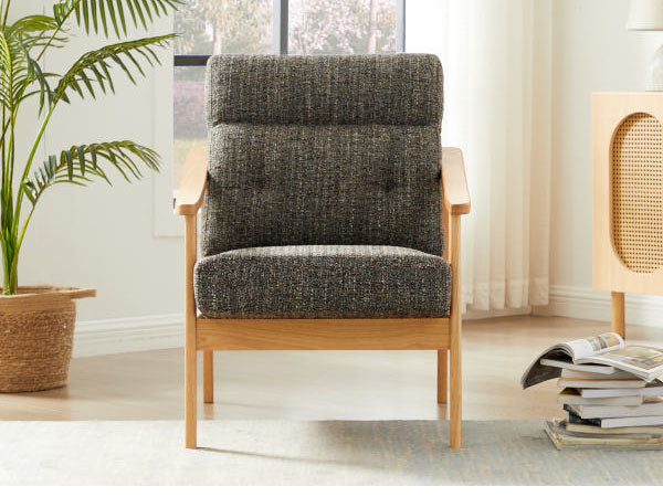 ソファ 木肘ソファ 1人掛け 肘付き 幅68cm ソファ 座面にポケットコイル使用 天然木フレーム 一人掛け ソファ パーソナルソファ パーソナルチェア 北欧 おしゃれ ナチュラル ファブリック(代引不可)