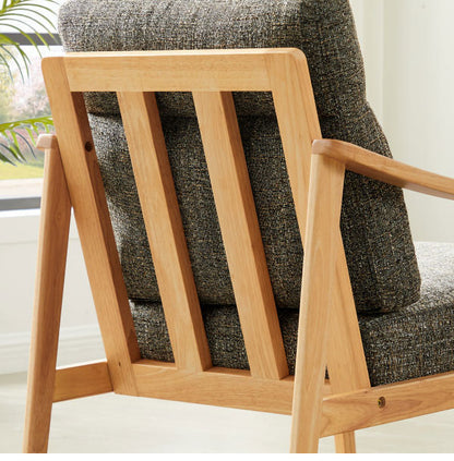 ソファ 木肘ソファ 1人掛け 肘付き 幅68cm ソファ 座面にポケットコイル使用 天然木フレーム 一人掛け ソファ パーソナルソファ パーソナルチェア 北欧 おしゃれ ナチュラル ファブリック(代引不可)