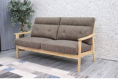 ソファ 木肘ソファ 3人掛け 肘付き 幅165cm ソファ 座面にポケットコイル使用 天然木フレーム 三人掛け ソファー 3人掛けソファ 三人掛けソファ 北欧 おしゃれ ナチュラル ファブリック(代引不可)