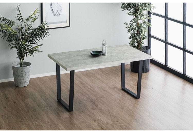 ダイニングテーブル 140×70cm リビングテーブル スクエア脚 台形脚 4人掛け 4人用 長方形 木目調 モダン おしゃれ リビング ダイニング 食卓 テーブル(代引不可)