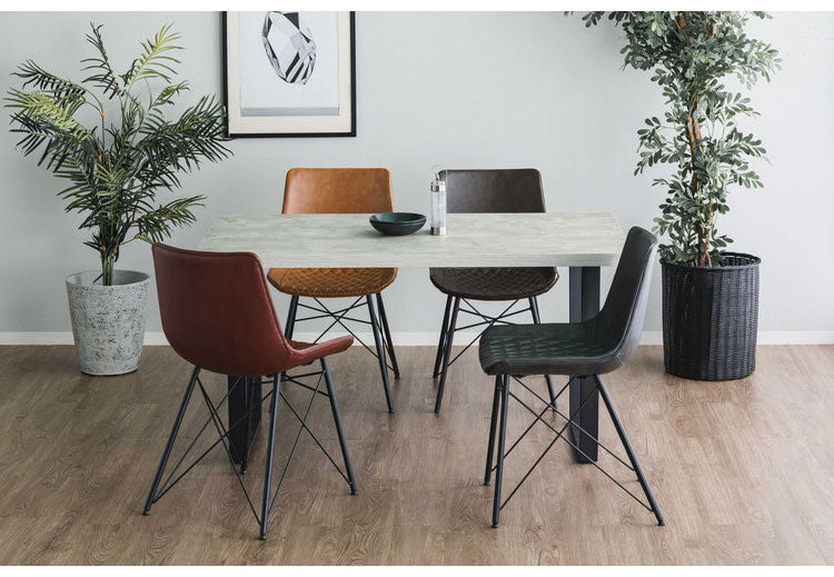 ダイニングテーブル 140×70cm リビングテーブル スクエア脚 台形脚 4人掛け 4人用 長方形 木目調 モダン おしゃれ リビング ダイニング 食卓 テーブル(代引不可)