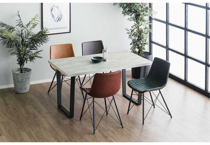 ダイニングテーブル 140×70cm リビングテーブル スクエア脚 台形脚 4人掛け 4人用 長方形 木目調 モダン おしゃれ リビング ダイニング 食卓 テーブル(代引不可)