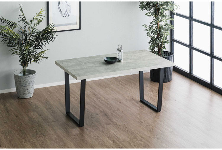 ダイニングテーブル 幅140 奥行80 テーブル デスク 学習机 食卓 黒脚 ロの字型 テーブル単体 コの字 スクエア脚 一人暮らし リビング キッチン カフェ PC パソコン リモート テレワーク 在宅(代引不可)