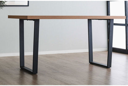 ダイニングテーブル 幅140 奥行80 テーブル デスク 学習机 食卓 黒脚 ロの字型 テーブル単体 コの字 スクエア脚 一人暮らし リビング キッチン カフェ PC パソコン リモート テレワーク 在宅(代引不可)