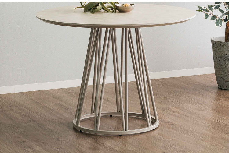 ダイニングセット 円形 サイドテーブル 幅100 コーデュロイ ダイニングチェア 4個入り ラウンドテーブル ミニテーブル ナイトテーブル ベッドサイド ソファサイド テーブル メラミン スチール(代引不可)