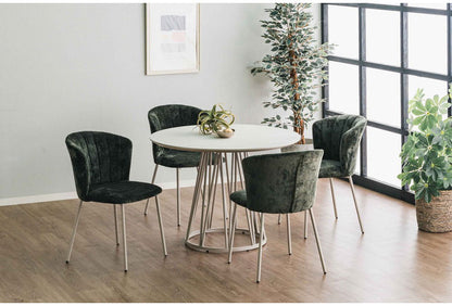 ダイニングテーブル 円形 幅100 円形 丸 4人掛け 4人用 4P カフェ リビング テーブル ラウンドテーブル 食卓 おしゃれ 北欧 ナチュラル ホワイト コンクリート調 モルタル調 メラミン スチール(代引不可)