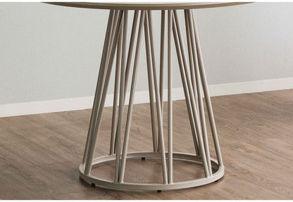 ダイニングテーブル 円形 幅100 円形 丸 4人掛け 4人用 4P カフェ リビング テーブル ラウンドテーブル 食卓 おしゃれ 北欧 ナチュラル ホワイト コンクリート調 モルタル調 メラミン スチール(代引不可)